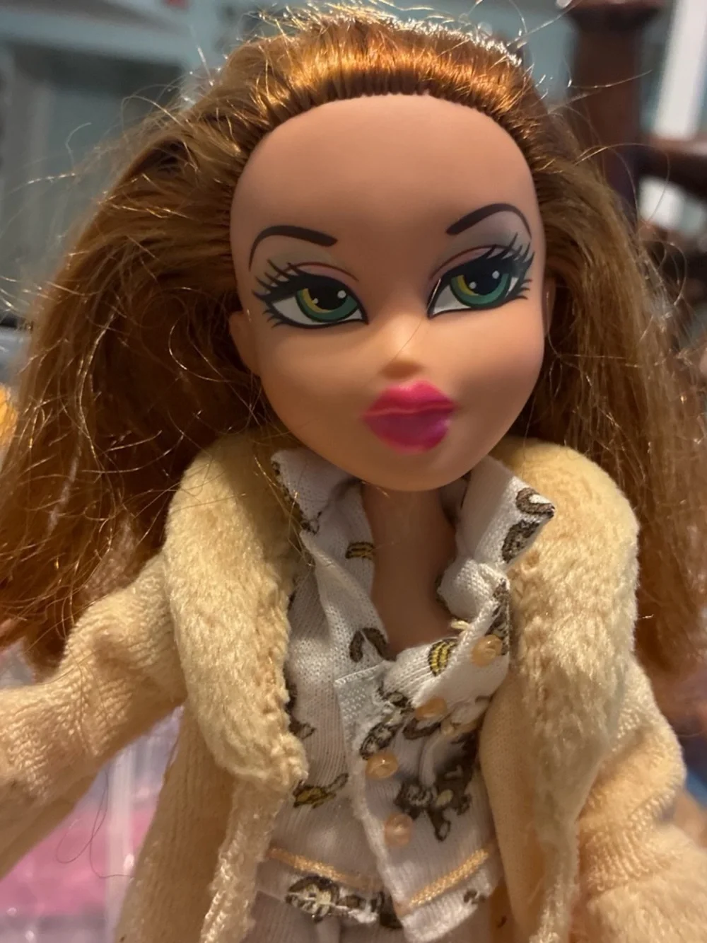 2003 Bratz Slumber Party Meygan doll and monkey plush pet